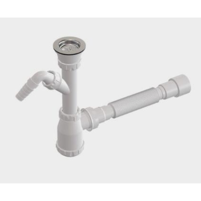 Сифон для умывальника с отводом для стиральной машины B01-TPRF45 Metline