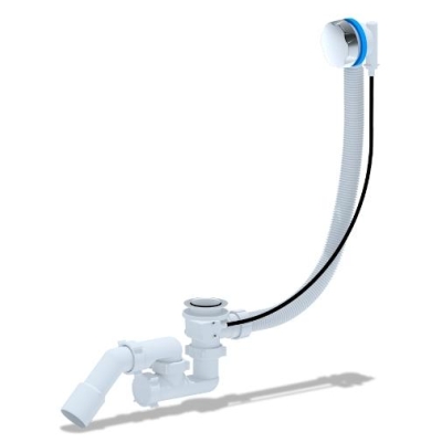 Сифон сливной для ванны, полуавтомат с переливом АНИ пласт EM321  