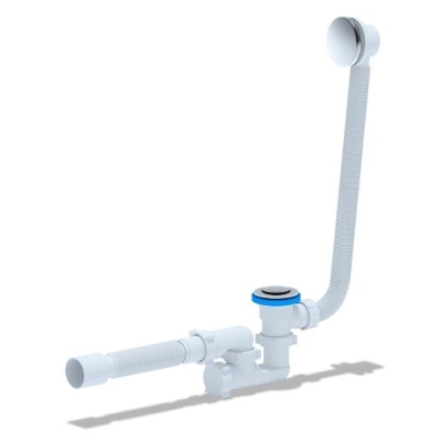 Сифон сливной для ванны, с переливом клик-клак Т-образный АНИ пласт EC255