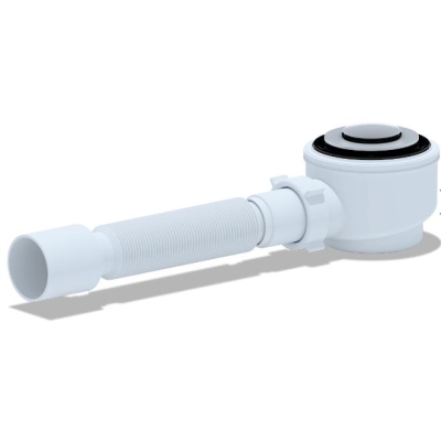 Сифон для душевого поддона клик-клак с сеткой АНИ пласт E415CL 