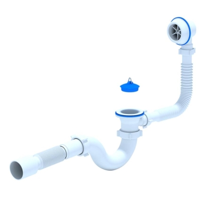 Сифон для ванны Варяг C6155,  1 1/2"*40 с гибкой трубой 40*50 АНИ пласт