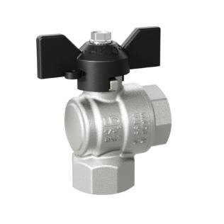 Кран шаровой угловой 1/2" вн/вн бабочка LD Pridе