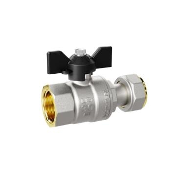 Кран шаровой с накидной гайкой 1/2" бабочка LD Pridе