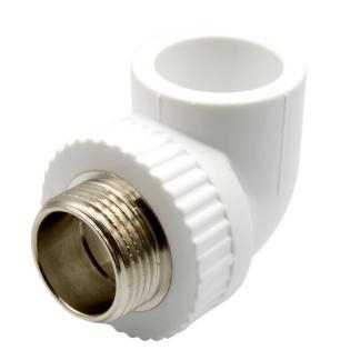 Уголок комбинированный наружная резьба 32х1" белый EVER PLAST