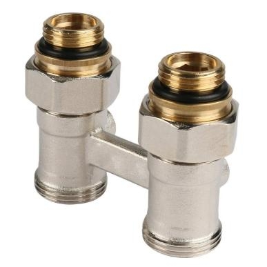 Двухтрубный клапан "бинокль" для стального радиатора прямой Oasis