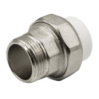 Муфта комб. разъемная, нар 20Х3/4" белая EVER PLAST