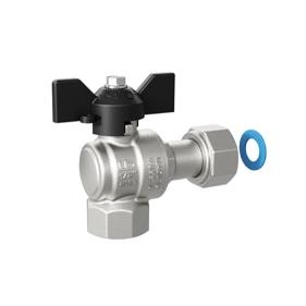 Кран шаровой угловой с накидной гайкой 1/2" бабочка LD Pridе