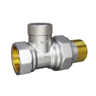 Кран радиаторный регулировочный прямой 1/2" (обратка) 59.15.В-ГШ.Н LD Pride