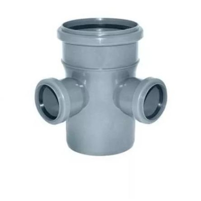 Крестовина двухплоскостная канализационная 110 * 50 * 50 * 90 гр. Политэк