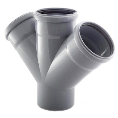 Крестовина одноплоскостная канализационная 110 * 110 * 110 * 45 гр. Политэк