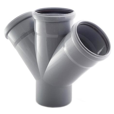 Крестовина одноплоскостная канализационная 50 * 50 * 50 * 45 гр. Политэк