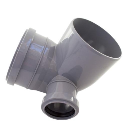 Отвод 110 * 90 гр. с выходом 50 ( Левый ) Политэк