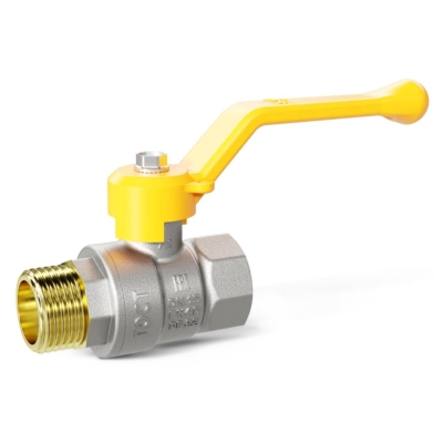 Кран шаровой газовый 1/2" вн/нар ручка LD Pridе