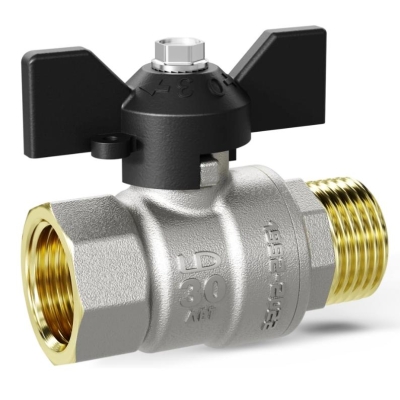 Кран шаровой 1/2" вн/нар бабочка LD Pridе