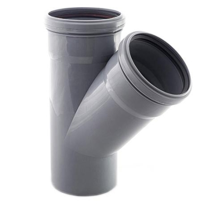 Тройник канализационный 110 * 110 * 45 гр. Политэк