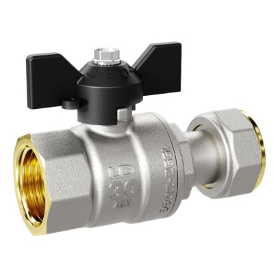 Кран шаровой с накидной гайкой 3/4" бабочка LD Pridе