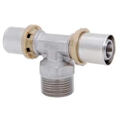 Пресс-фитинг тройник ICMA 16*1/2"*16 с наружной резьбой