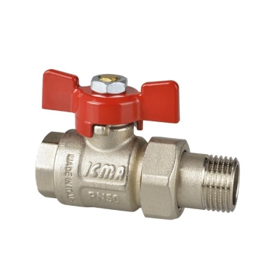 Кран шаровой с американкой 1/2" вн/нар бабочка ICMA 