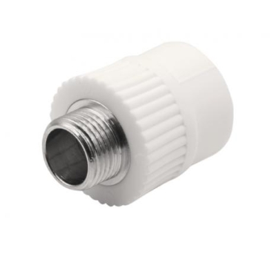 Муфта комбинированная наружная резьба 25х1/2" белый EVER PLAST