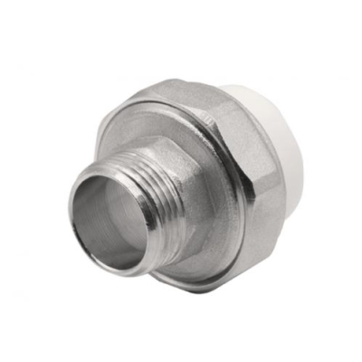 Муфта комбинированная разъемная, наружная резьба 25х3/4" белый EVER PLAST