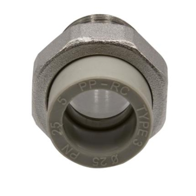 Муфта комбинированная разъемная, наружная резьба 25х1" белый EVER PLAST