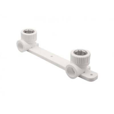 Уголок комб. внутренняя резьба с креплением двойной 20х1/2"белый EVER PLAST