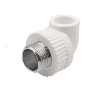 Уголок комбинированный наружная резьба 20х3/4" белый EVER PLAST