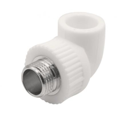 Уголок комбинированный наружная резьба 20х1/2" белый EVER PLAST