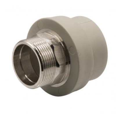 Муфта комб. нар 63Х2" ПОД КЛЮЧ серая EVER PLAST