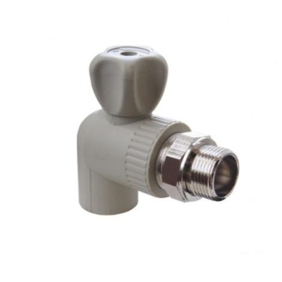 Кран шаровой для радиатора угловой 20х1/2" Formul (Турция) серый